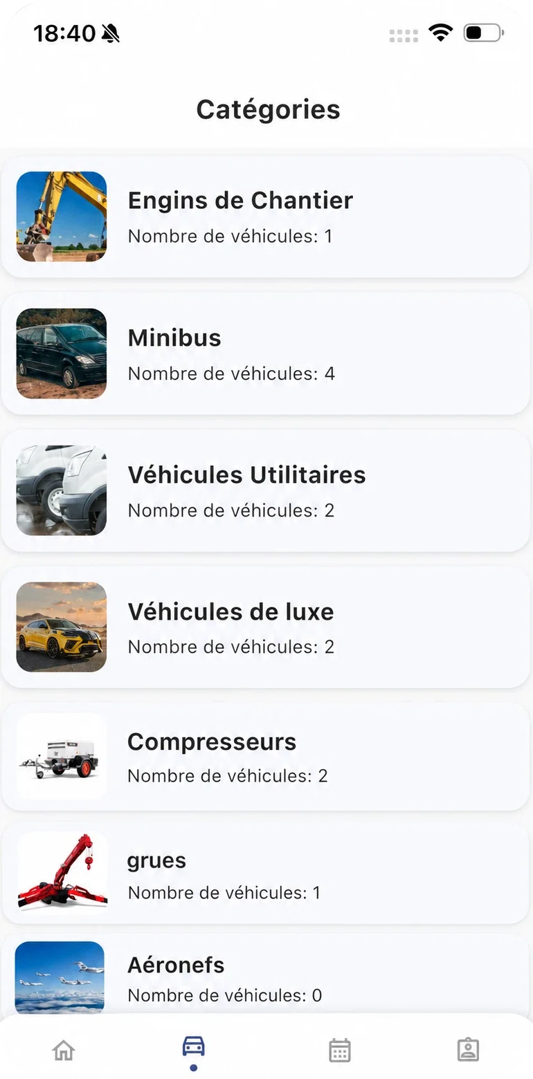 Gestion de flotte Holyrent sur mobile