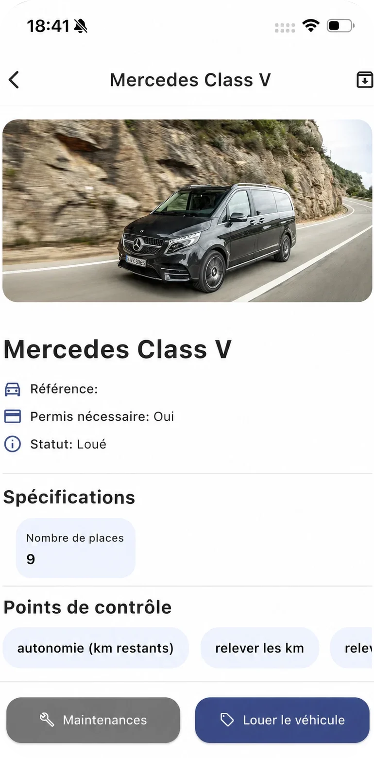 Fiche véhicule