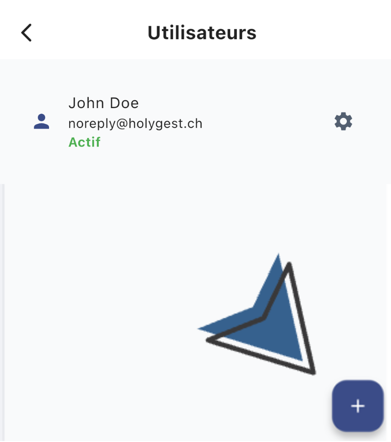 Bouton d’ajout utilisateur